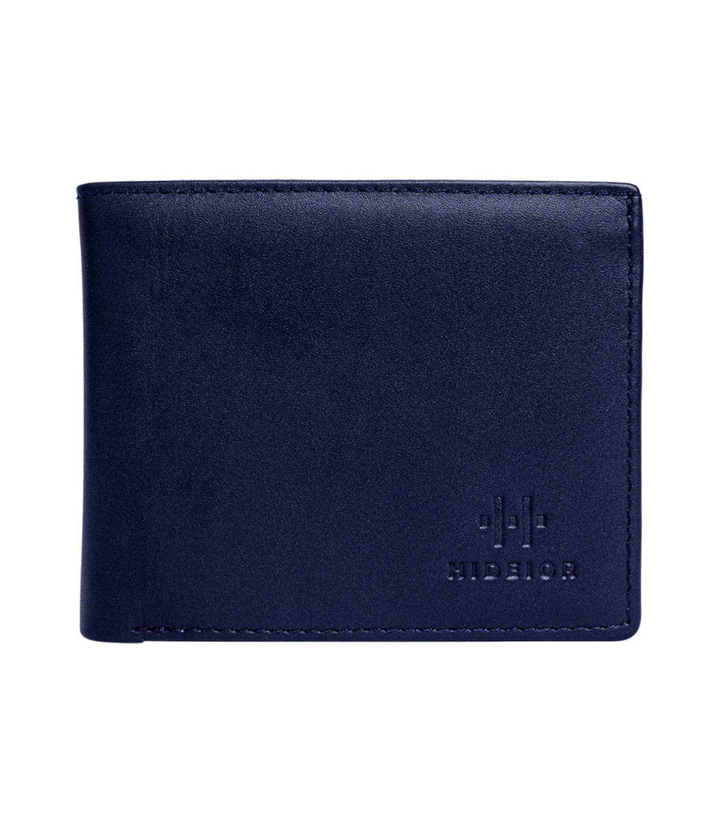 Slim blue wallet for men