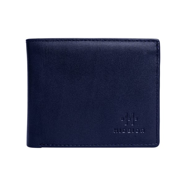 mens wallet all leather blue